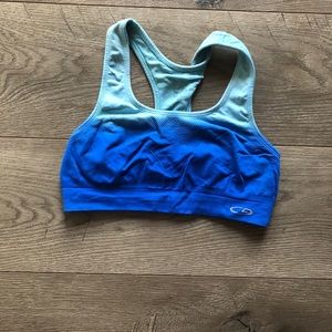 Blue sports bra